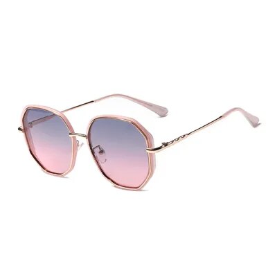 Ralferty Oversized Polygon Women's Sunglasses 2021 New Fashion Vintage Big Sunglases Anti UV okulary przeciwsloneczne damskie
