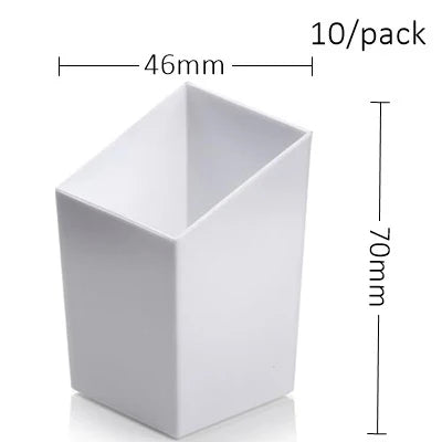 10 Pieces x Home Party Wedding Disposable Plastic Tableware Supplies, 75*62mm/100ml Mini Twisted Dessert Cup