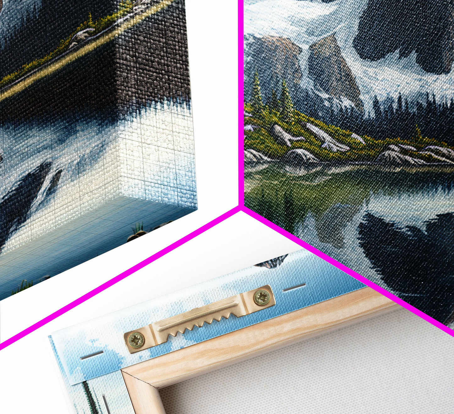 Pine Tree Forest, Winter Art, Framed Canvas Print, framed wall art, living room above sofa art