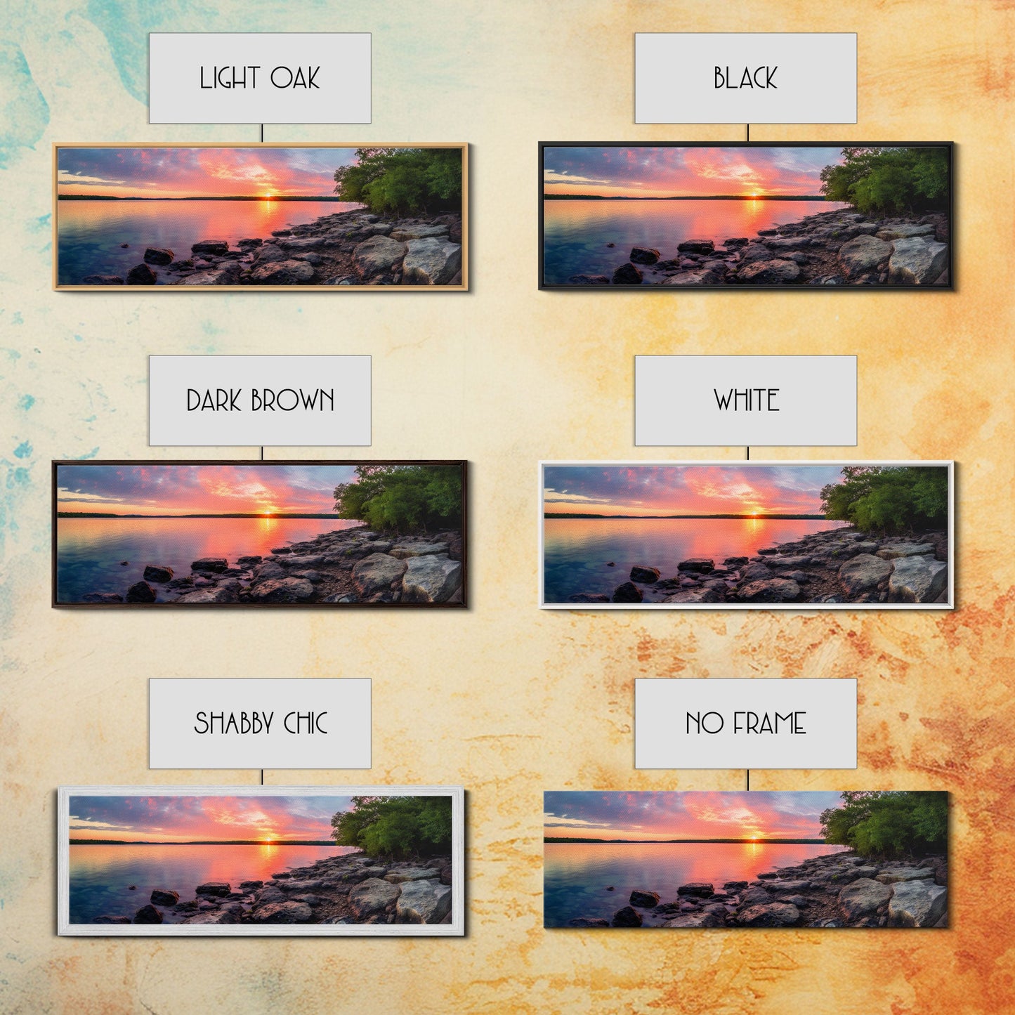 Photographic Panoramic of Biscayne Florida National Park, Sunset Photography, National Park Art, Framed Canvas Print, Landscape Photography