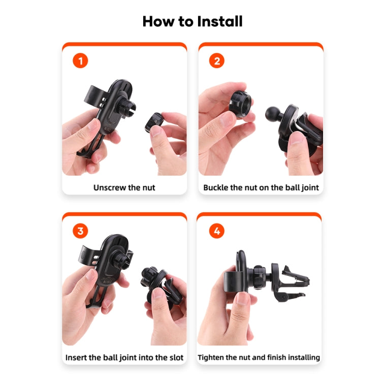ROCK W31 Car Gravity Wireless Charging Air Outlet Bracket, W31