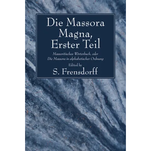 Die Massora Magna, Erster Teil