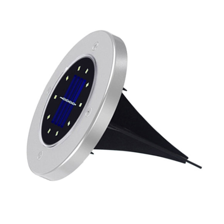 2 PCS 10 LEDs Solar Powered Buried Light Under Ground Lamp IP65 Waterproof Outdoor Garden Street Light, 10 LEDs