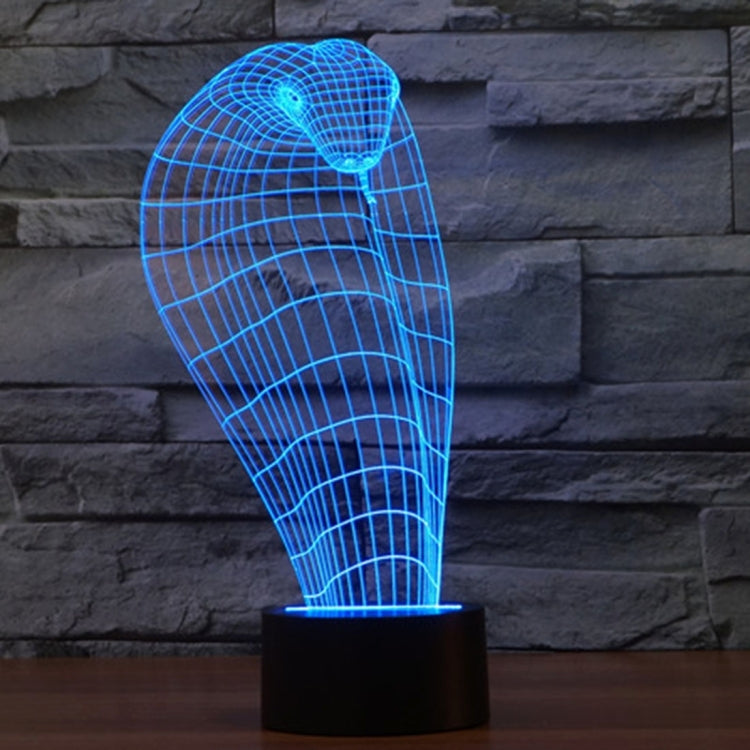 7 Color Discoloration Creative Visual Stereo Lamp Desk Lamp Night Light, Cobra Style