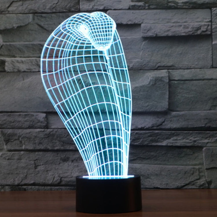 7 Color Discoloration Creative Visual Stereo Lamp Desk Lamp Night Light, Cobra Style
