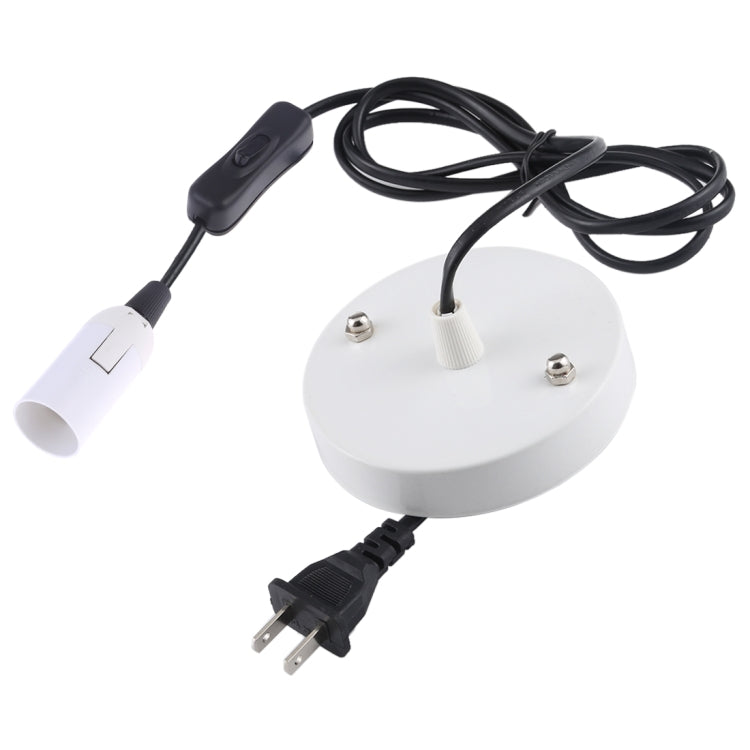 E14 Wire Cap Lamp Holder Chandelier Power Socket with Switch & Base & 1.5m Extension Cable, US Plug, E14