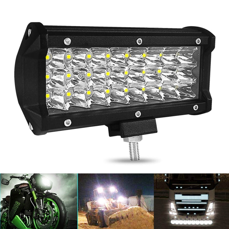 7 inch 18W 1800LM 3 Row LED Strip Light Working Refit Off-road Vehicle Lamp Roof Strip Light, 7 inch 72W