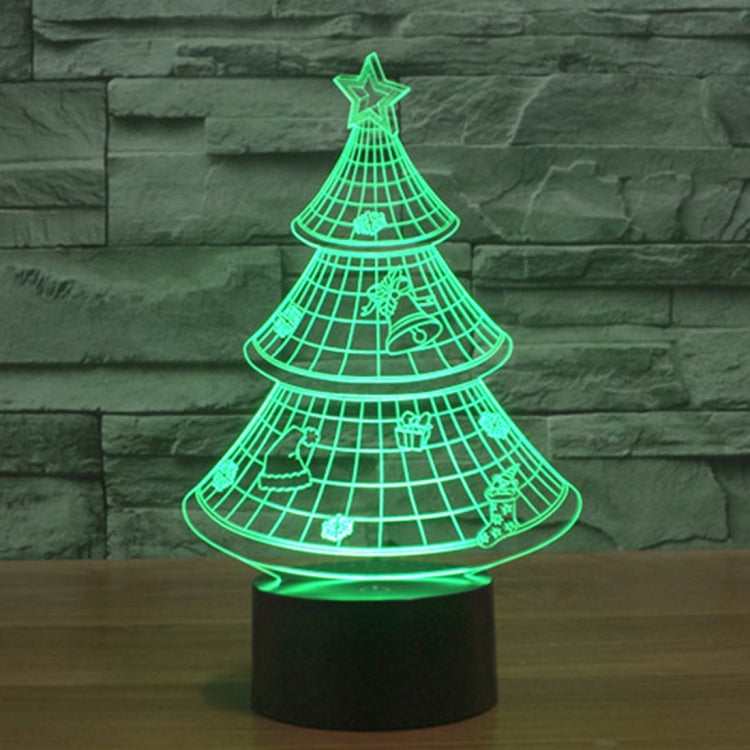 7 Color Discoloration Creative Visual Stereo Lamp Desk Lamp Night Light, Christmas Tree Style
