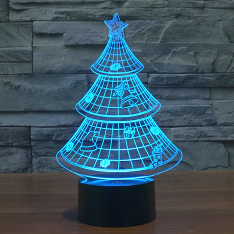 7 Color Discoloration Creative Visual Stereo Lamp Desk Lamp Night Light, Christmas Tree Style