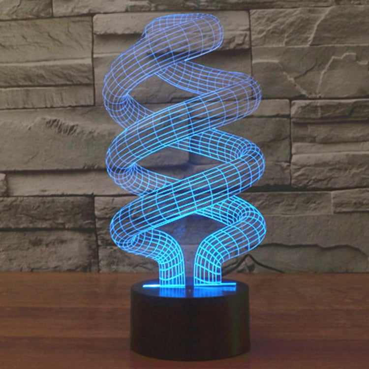 7 Color Discoloration Creative Visual Stereo Lamp Desk Lamp Night Light, Spiral Style