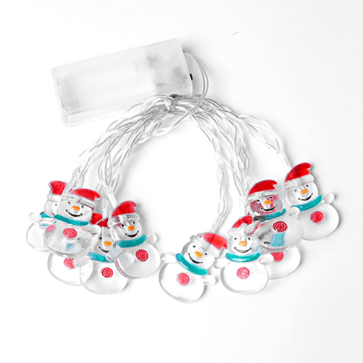 1.5m 10 Lights Christmas Snowman LED Decorative Light String, Christmas Snowman