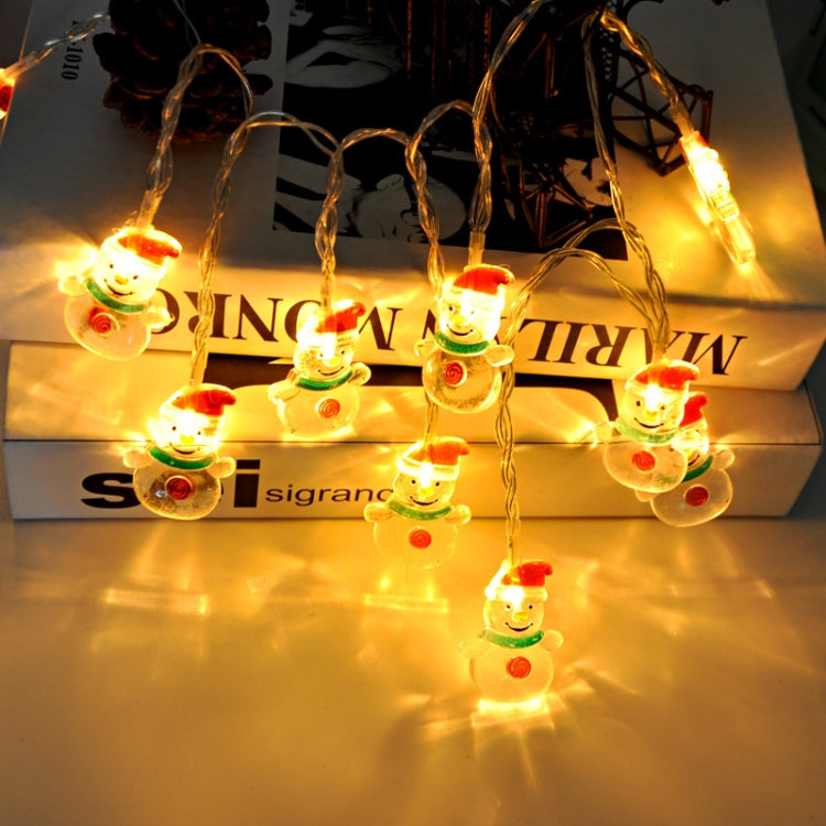 1.5m 10 Lights Christmas Snowman LED Decorative Light String, Christmas Snowman