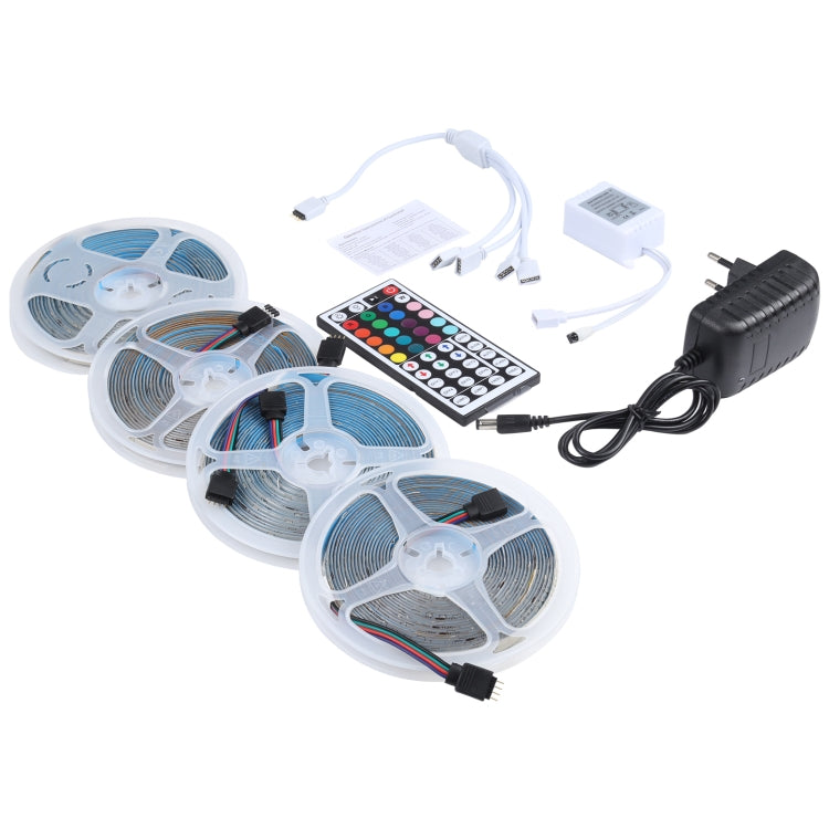 20m 1200 LEDs SMD 2835 IP65 Waterproof RGB Light Strip with 44-keys Remote Control, EU Plug, 20m 1200 LEDs IP65