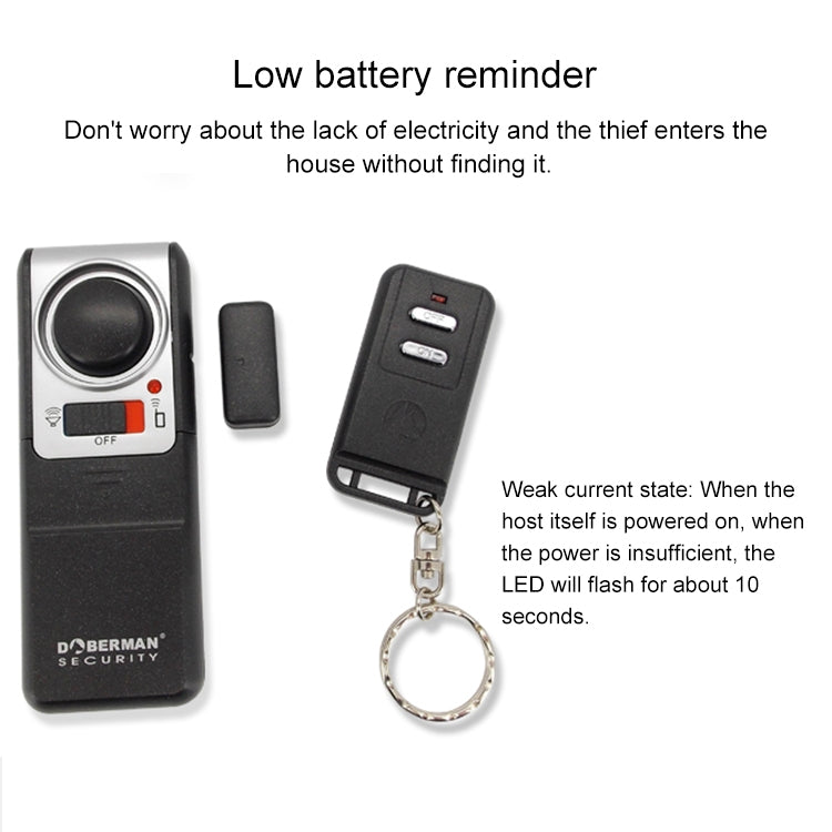 DOBERMAN SE-0137 4 in 1 Household Anti-theft Door and Window Magnetic Spring Sensor Super Loud Simple Alarm Set