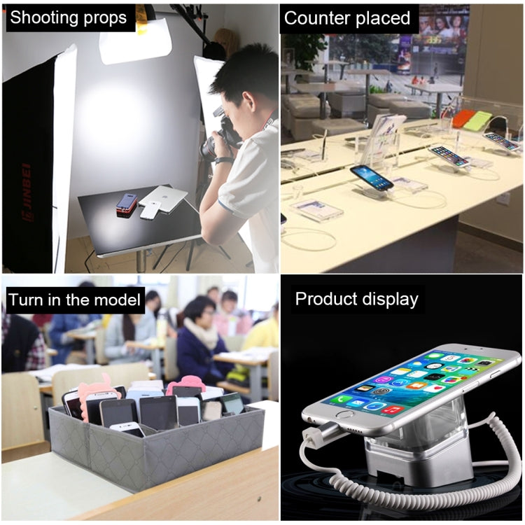 Aluminum Shell Cylindrical Display Stand Digital Magnetic Security System Burglar Alarm / Anti-theft Alarm Display Holder for iPhone & iPod & iPad with 8 Pin Port