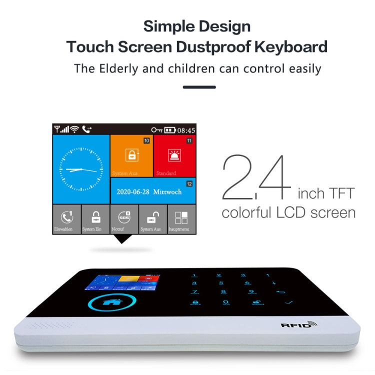 PG-103-GSM WiFi + GSM Touch Screen Intelligent Alarm System