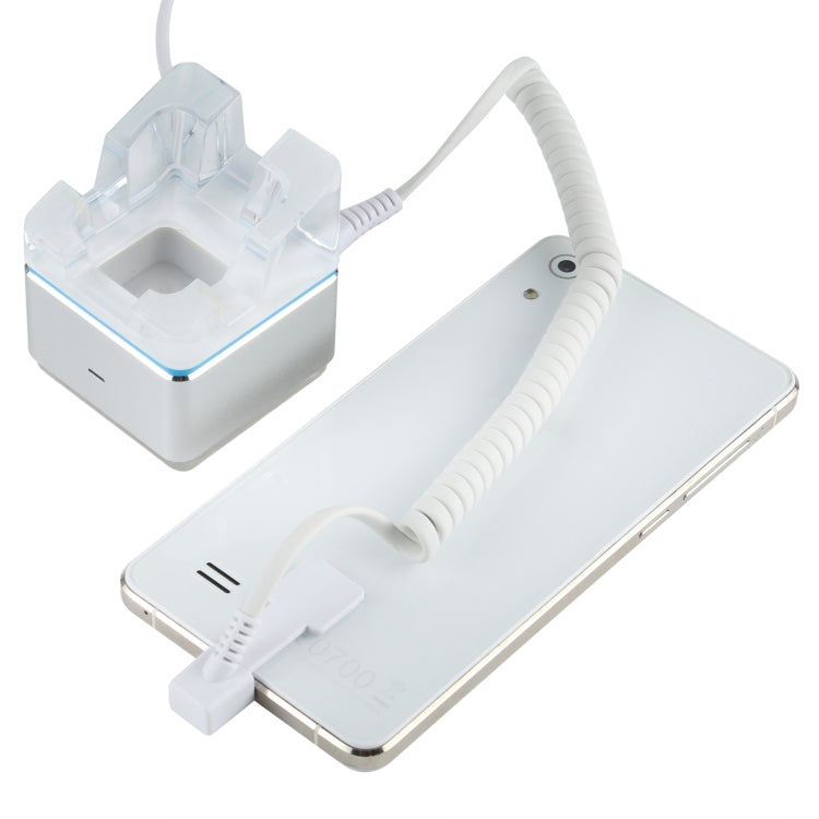 Anti-theft Alarm Stand Security System Burglar Alarm / Anti-theft Alarm Display Holder for Mobile Phones with Micro-USB Port(White)