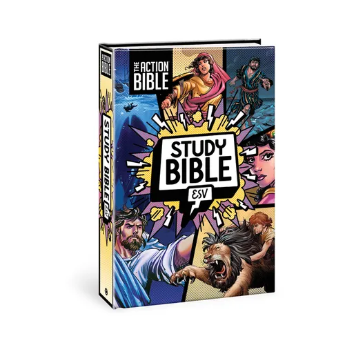 The Action Bible Study Bible Esv, Hardcover, Full Color