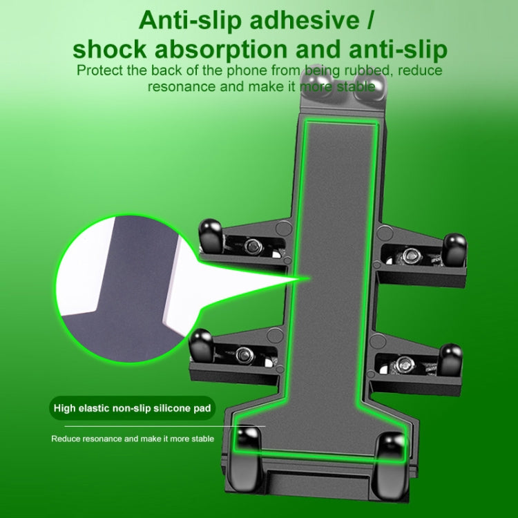 U-shaped Bolt Ball-Head Motorcycle Handlebar Multi-function Eight-jaw Aluminum Phone Navigation Holder Bracket with Anti-theft Knobs, U-shaped Bolt+Anti-theft Knobs
