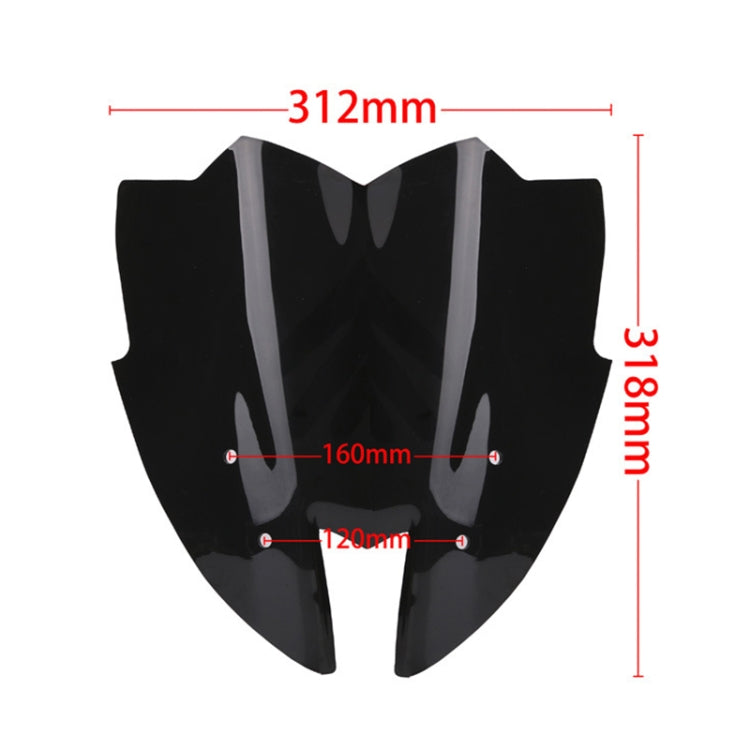 Speedpark Motorcycle Front Windshield for Kawasaki Z800 / ZR800 2013-2015, Front Windshield