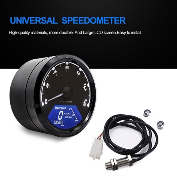 Universal Motorcycle Retro Modified Instrument Odometer LCD Instrument Assembly, Retro Instrument Odometer