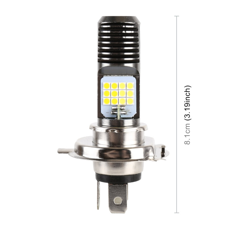 H4 DC12V / 7.4W Motorcycle LED Headlight with 24LEDs SMD-3030 Lamp Beads, H4 Style 2 (Yellow + White), H4 Style 2 (White Light)