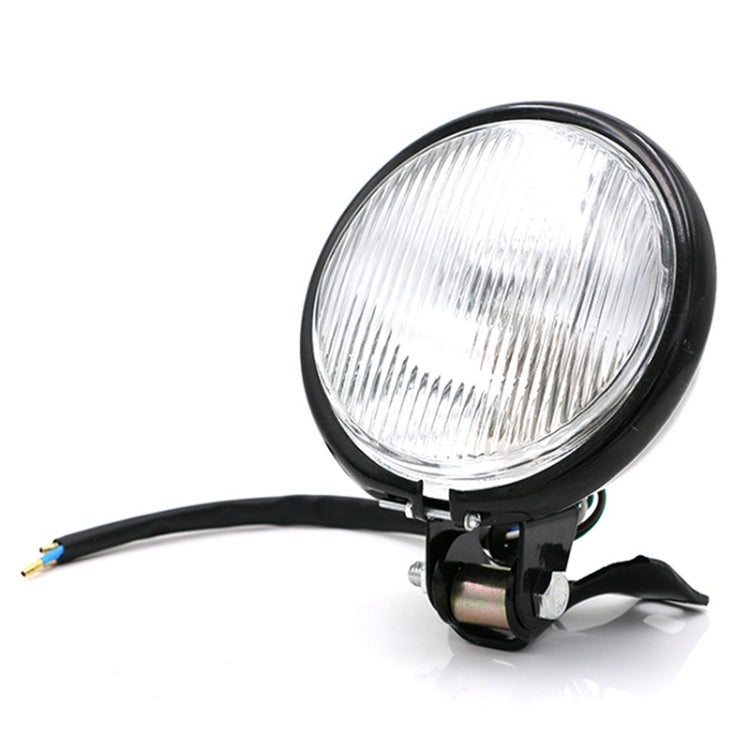4 inch Motorcycle Black Shell Glass Retro Lamp LED Headlight Modification Accessories, 4 inch Black Shell Glass Retro Lamp