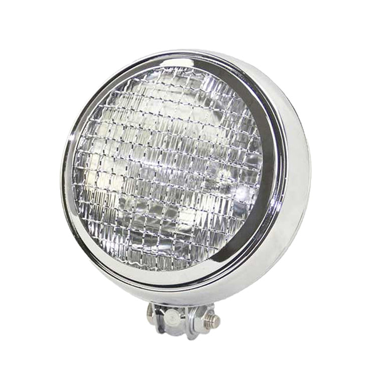 Motorcycle Silver Shell Harley Headlight Retro Lamp LED Light Modification Accessories, Silver Shell Headlight Retro Lamp