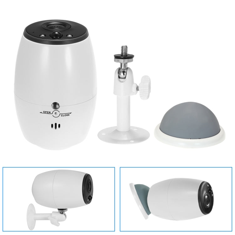 VESAFE VS-DC01 Security HD 720P Two-Way Audio Wireless Wifi IP Camera, Support Night Vision & PIR Detection & TF Card, IP54 Waterproof(White)