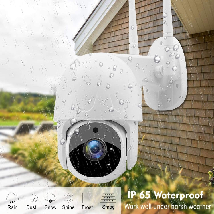 Tuya QX45 1080P Full HD IP65 Waterproof 2.4G Wireless IP Camera, Support Motion Detection & Two-way Audio & Night Vision & TF Card, EU Plug