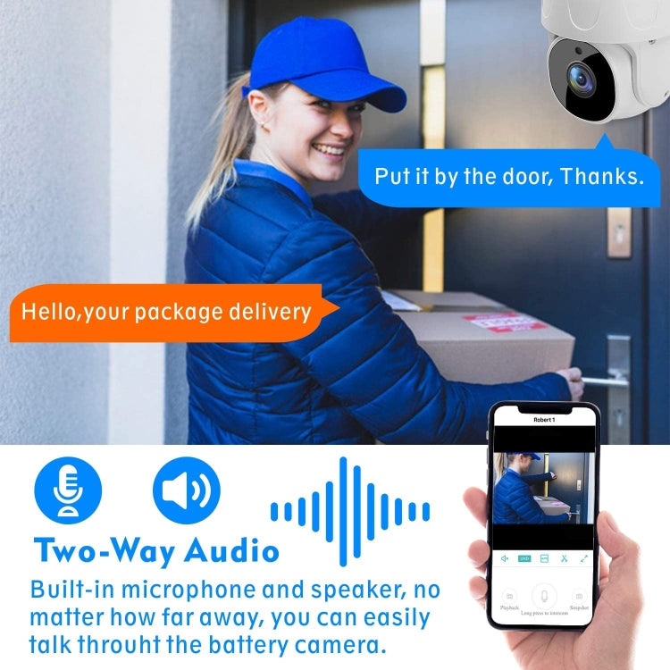 Tuya QX45 1080P Full HD IP65 Waterproof 2.4G Wireless IP Camera, Support Amazon Alexa & Google Home & Motion Detection & Two-way Audio & Night Vision & TF Card, UK Plug