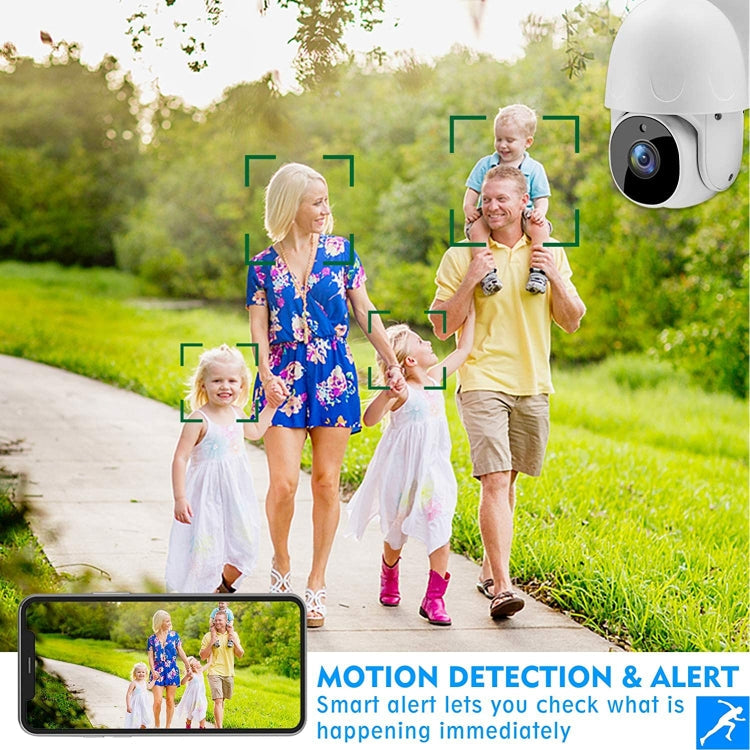 Tuya QX45 1080P Full HD IP65 Waterproof 2.4G Wireless IP Camera, Support Amazon Alexa & Google Home & Motion Detection & Two-way Audio & Night Vision & TF Card, EU Plug