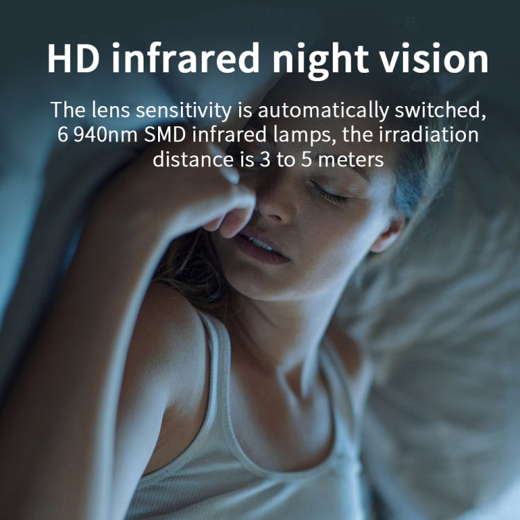 X6D HD 1080P Wireless Home Mini Surveillance Camera, Support Infrared Night Vision & Motion Detection & TF Card (White)