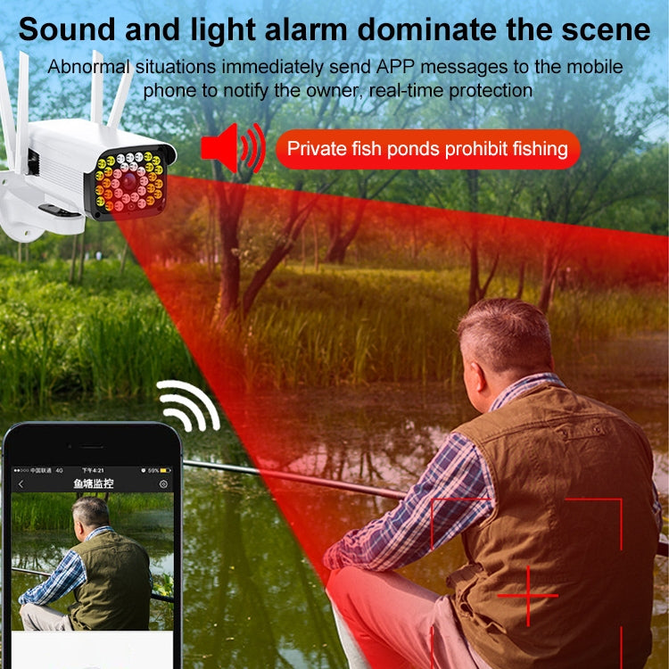 Difang DF-36Q Outdoor HD Surveillance IP Camera, Support Voice Intercom & Night Vision & Human Figure Detection & TF Card, WiFi + HD PTZ Rotation + Power-off Endurance, US Plug