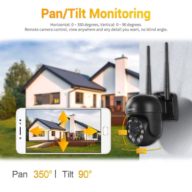 ESCAM WNK610 3.0 Million Pixels Wireless Dome IP Camera, Support Motion Detection & Two-way Audio & Full-color Night Vision & TF Card, UK Plug