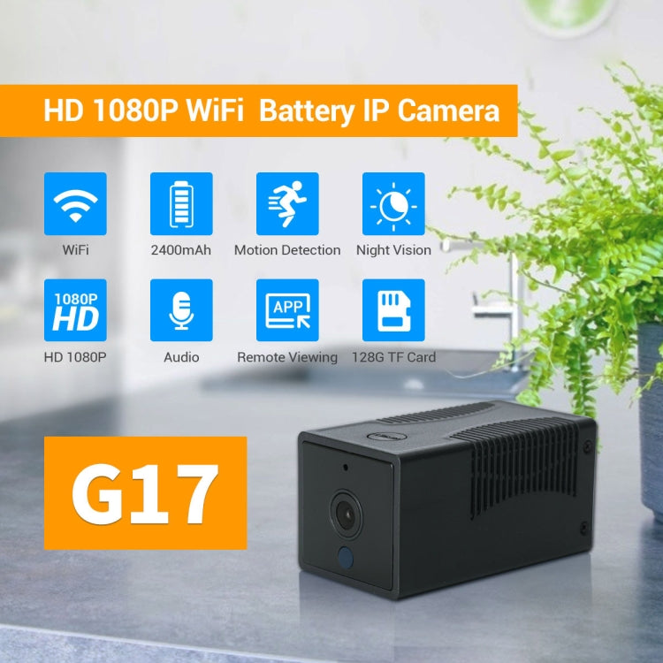G17 2.0 Million Pixels HD 1080P Smart WiFi IP Camera, Support Night Vision & Two Way Audio & Motion Detection & TF Card, EU Plug