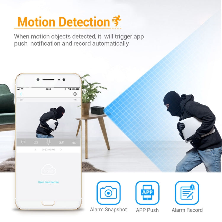 G17 2.0 Million Pixels HD 1080P Smart WiFi IP Camera, Support Night Vision & Two Way Audio & Motion Detection & TF Card, US Plug