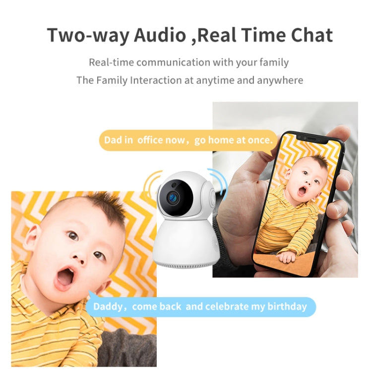 YT24 V380 1.0MP Pan-tilt IP Camera WiFi Smart Security Camera, Support TF Card / Two-way Audio / Motion Detection / Night Vision(EU Plug)