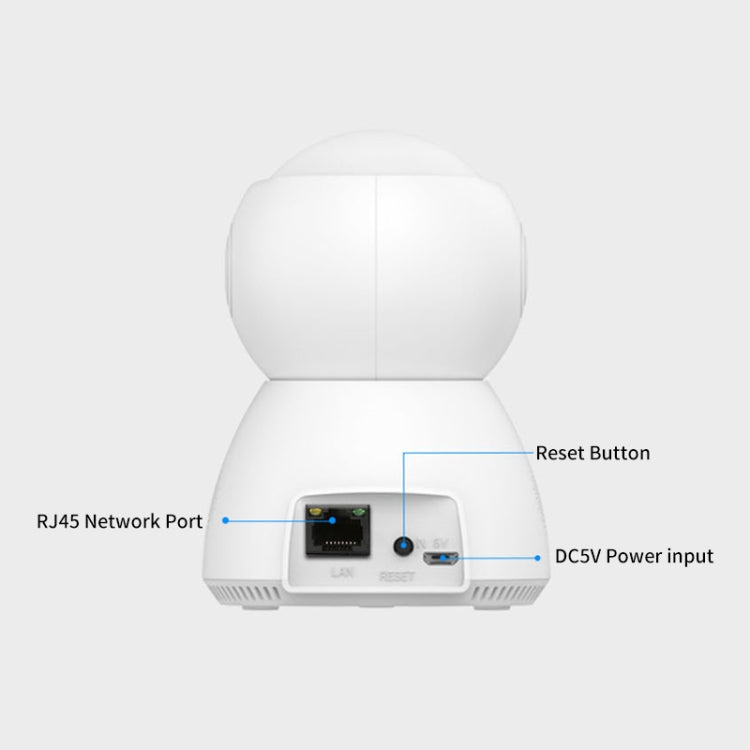 YT24 V380 1.0MP Pan-tilt IP Camera WiFi Smart Security Camera, Support TF Card / Two-way Audio / Motion Detection / Night Vision(EU Plug)
