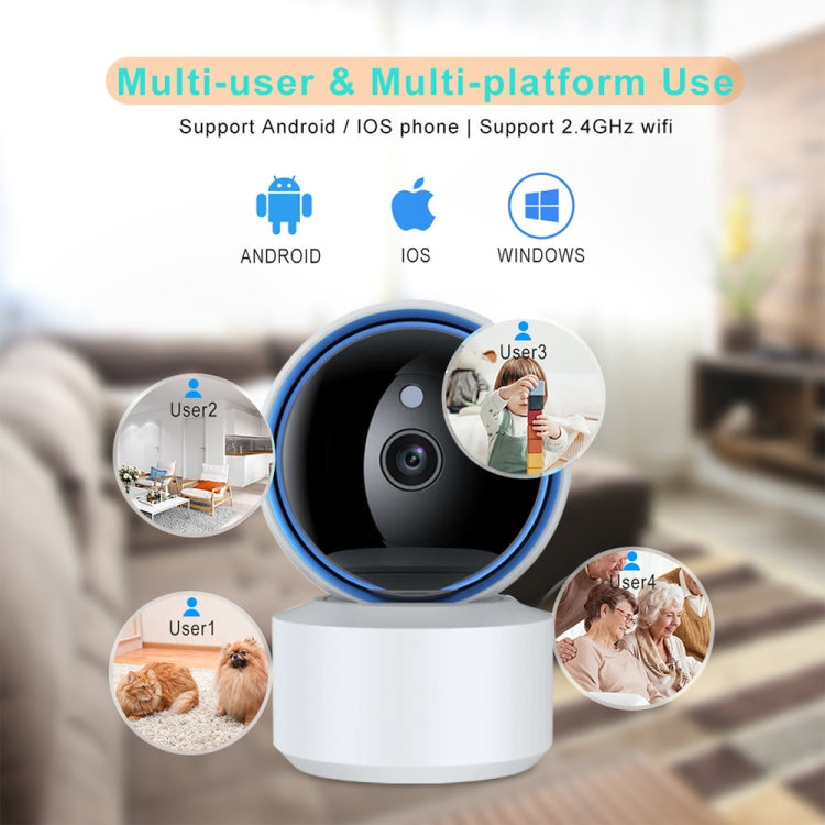 YT50-2 3.0MP 360 Rotation IP Camera WiFi Smart Security Camera, Support TF Card / Two-way Audio / Motion Detection / Night Vision(UK Plug)
