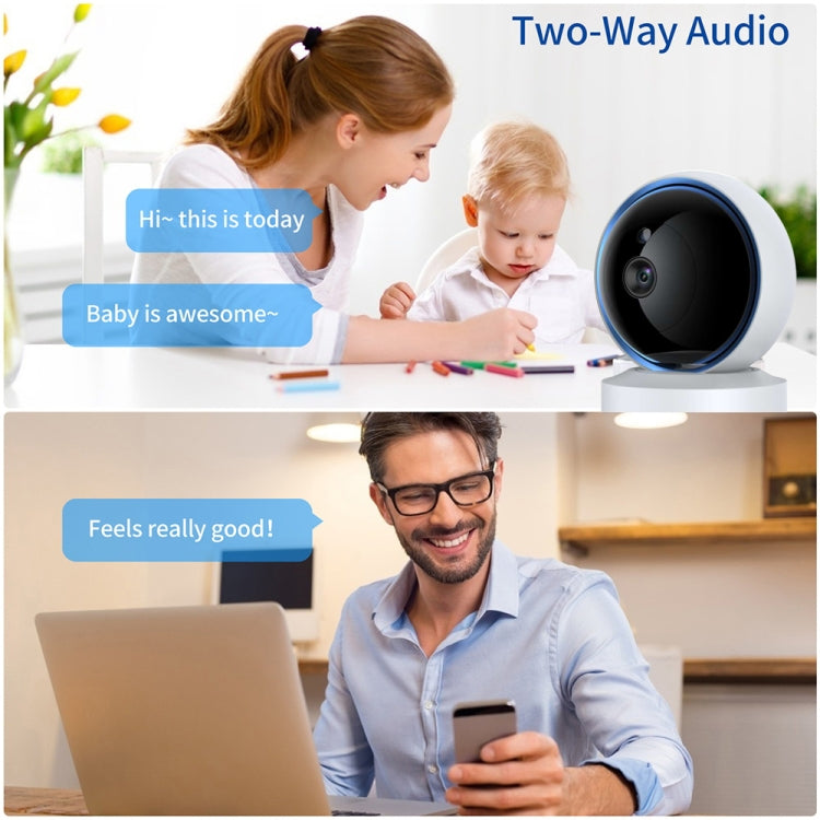 YT50-2 3.0MP 360 Rotation IP Camera WiFi Smart Security Camera, Support TF Card / Two-way Audio / Motion Detection / Night Vision(UK Plug)