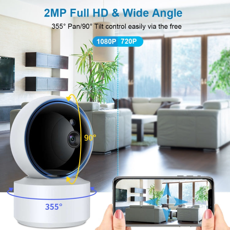 YT50-2 3.0MP 360 Rotation IP Camera WiFi Smart Security Camera, Support TF Card / Two-way Audio / Motion Detection / Night Vision(EU Plug)