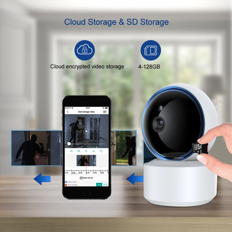 YT50-2 3.0MP 360 Rotation IP Camera WiFi Smart Security Camera, Support TF Card / Two-way Audio / Motion Detection / Night Vision(EU Plug)