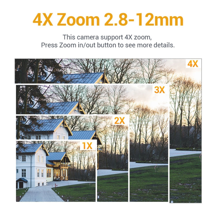 ESCAM Q5068 H.265 5MP Pan / Tilt / 4X Zoom WiFi Waterproof IP Camera, Support ONVIF Two Way Talk & Night Vision, EU Plug