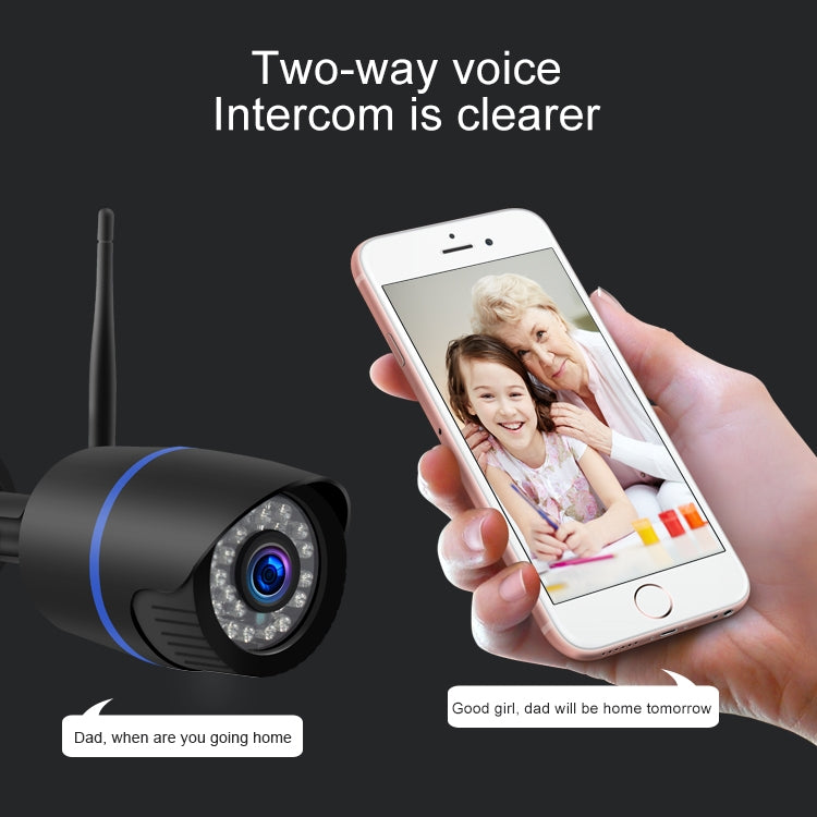 Q4 2.0 Million Pixels 1080P HD Wireless IP Camera, Support Motion Detection & Two-way Audio & Infrared Night Vision & TF Card, UK Plug