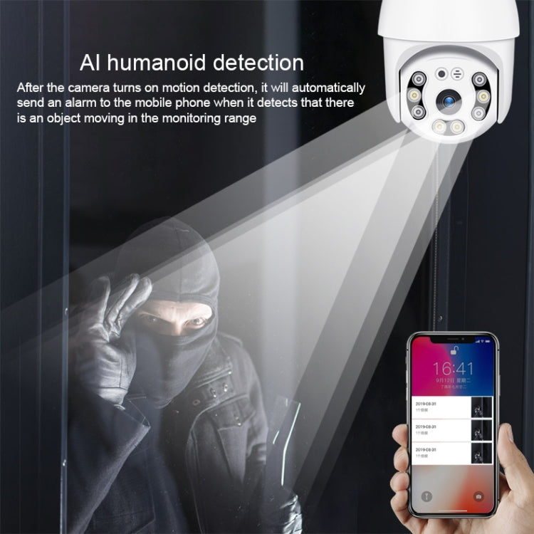 QX21 1080P HD WiFi IP Camera, Support Night Vision & Motion Detection & Two Way Audio & TF Card, US Plug