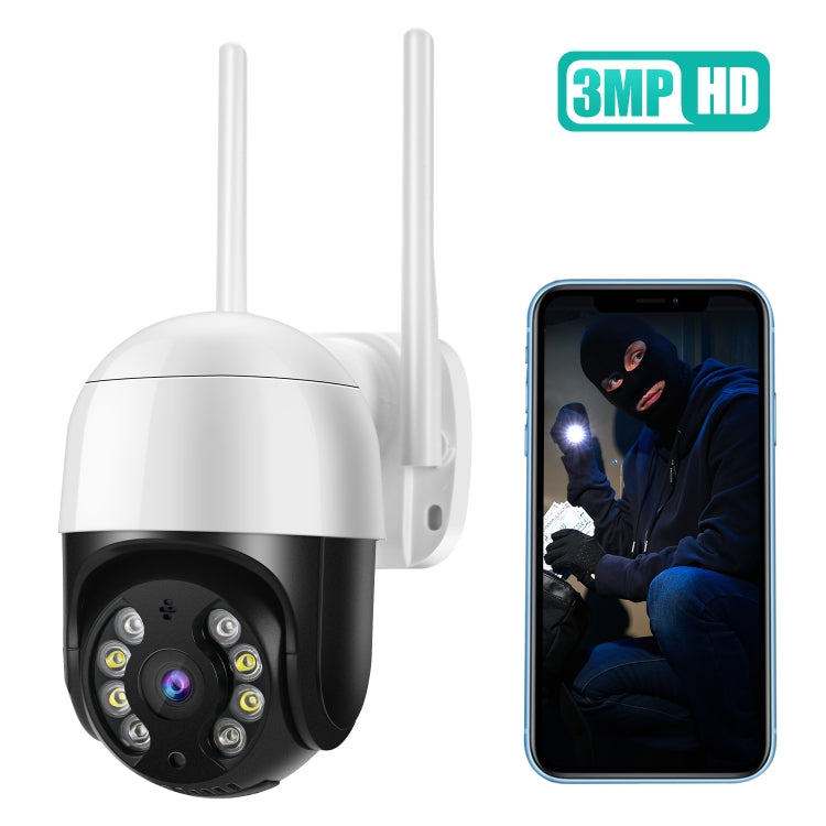 QX29 3.0MP HD WiFi IP Camera, Support Night Vision & Motion Detection & Two Way Audio & TF Card, UK Plug