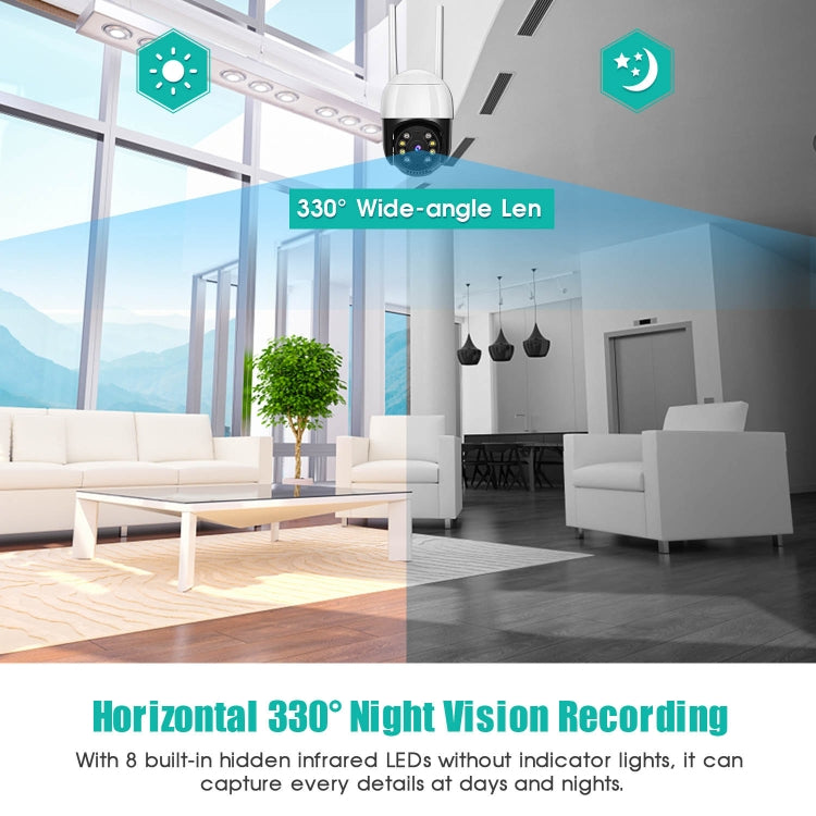 QX29 3.0MP HD WiFi IP Camera, Support Night Vision & Motion Detection & Two Way Audio & TF Card, UK Plug