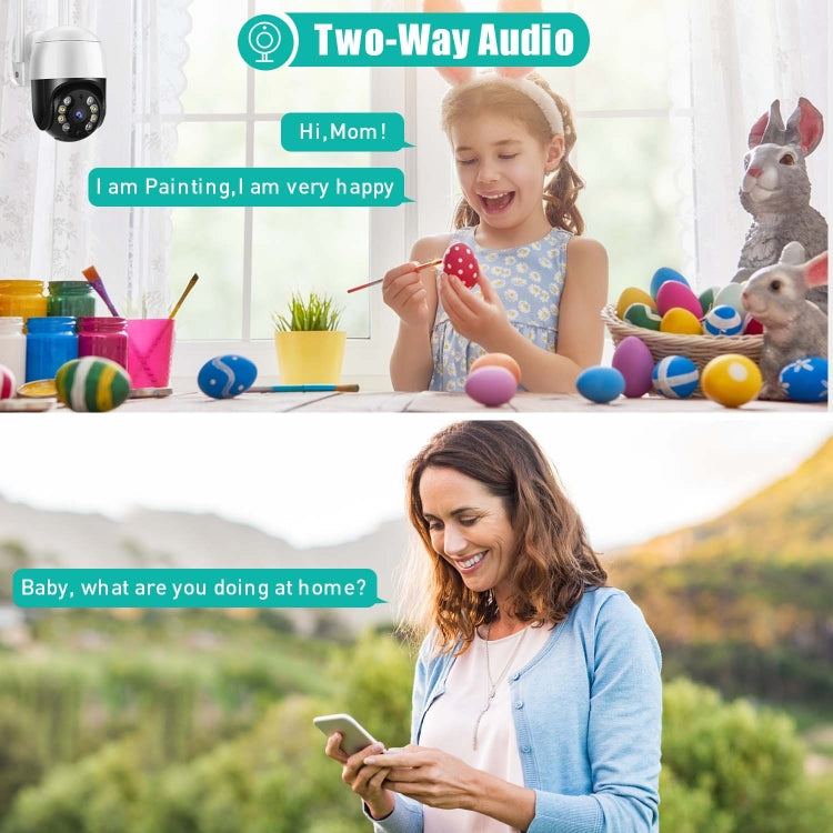 QX29 3.0MP HD WiFi IP Camera, Support Night Vision & Motion Detection & Two Way Audio & TF Card, UK Plug