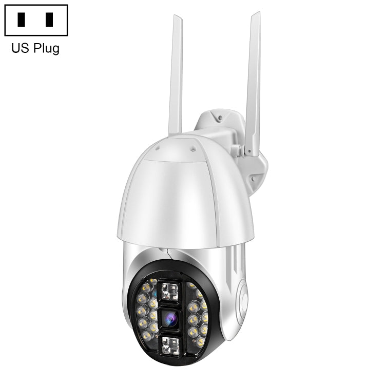 QX33 1080P Panoramic PTZ 360 Degree Rotating WIFI Camera, Support Day and Night Full Color & Two-way Voice Intercom & Motion Detection Alarm & Video Playback & 64GB TF Card, US Plug